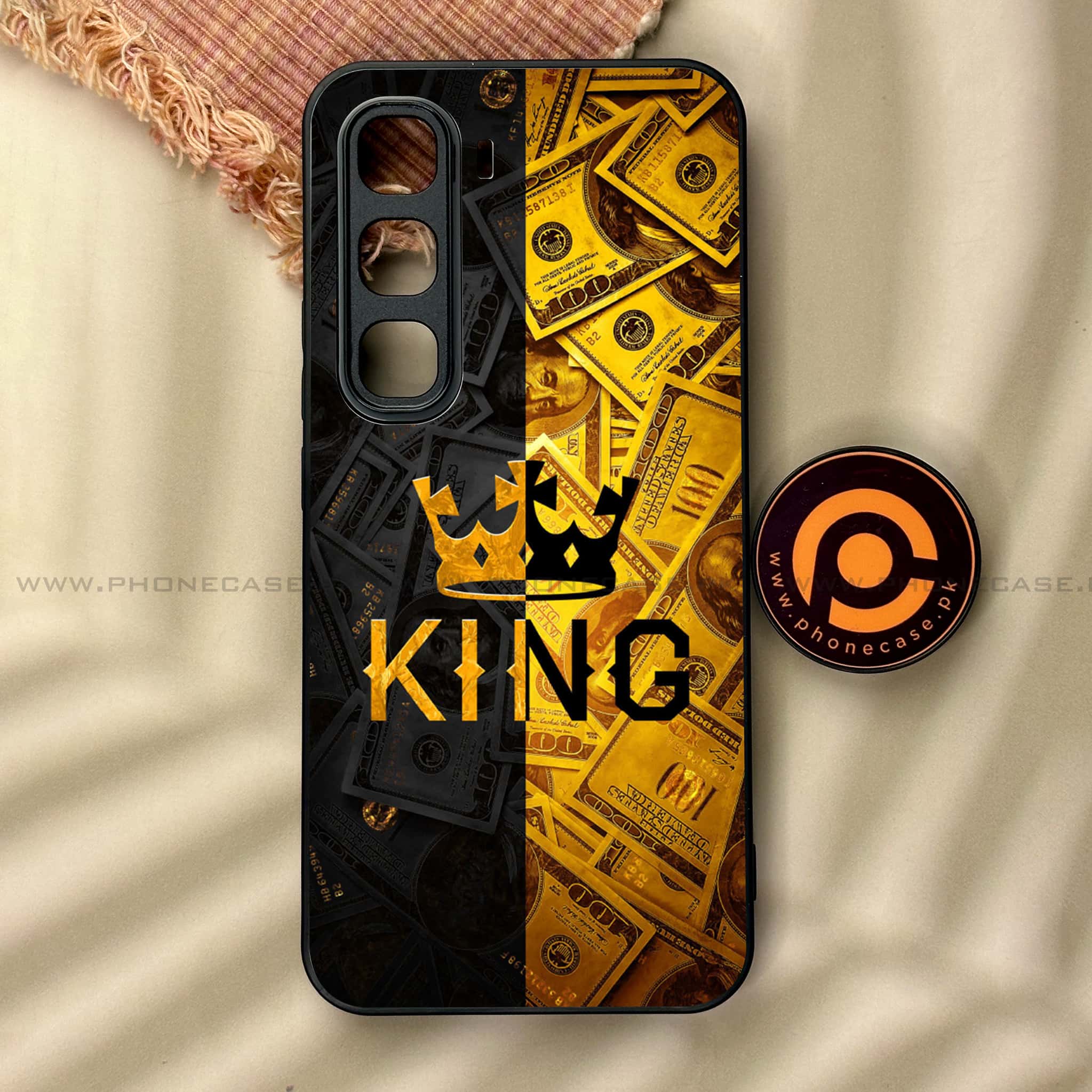 Infinix Hot 60 Pro - King 2.0 Series - Premium Metal Printed soft Bumper shock Proof Case