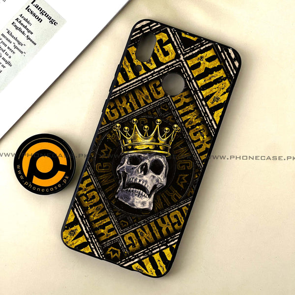 Huawei Nova 3 -  King Skull Golden - Premium Printed Glass soft Bumper Shock Proof Case