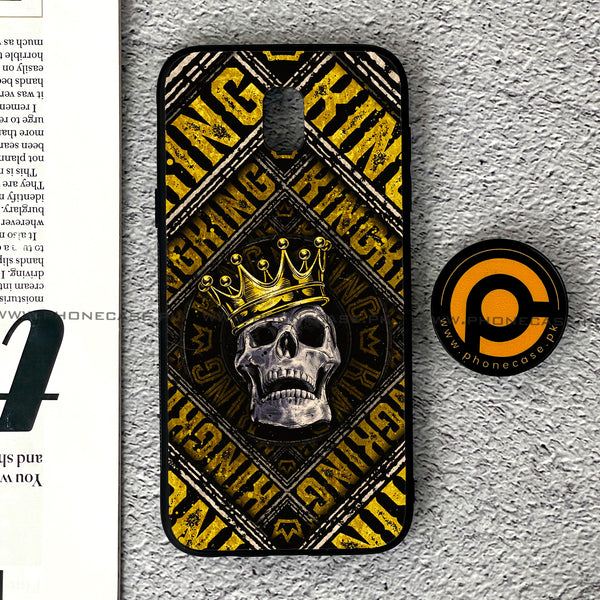 Samsung Galaxy J5 Pro 2017 - King Skull Golden - Premium Printed Metal soft Bumper shock Proof Case