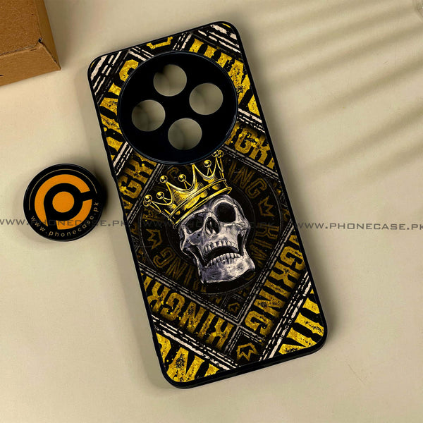 Redmi 14C / Poco C75 4G - King Skull Golden -  Premium Printed Metal soft Bumper shock Proof Case  CS-25797