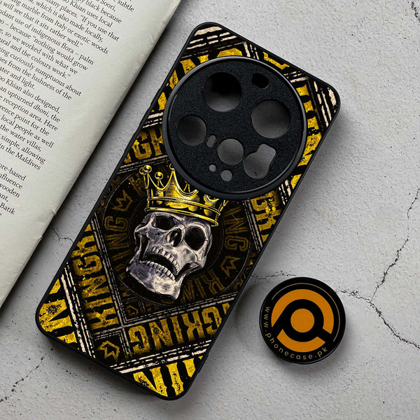 Xiaomi 15 Ultra - King Skull Golden - Premium Metal Printed Soft Bumper Shockproof Case
