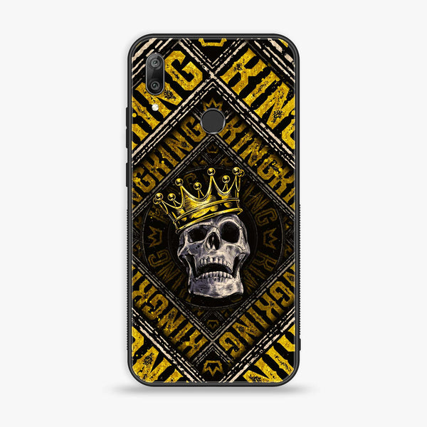 Huawei Y7 Prime (2019) - King Skull Golden - Premium Printed Glass soft Bumper shock Proof Case