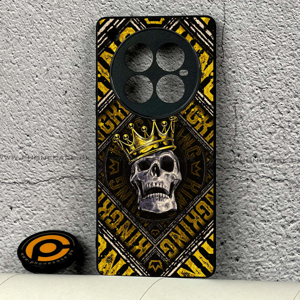Infinix Zero 40  - King Skull Golden - Premium Metal Printed soft Bumper shock Proof Case CS-44663