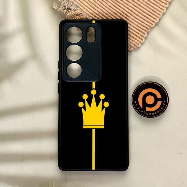 Vivo V29 - King Design 1 V 2.0 - Premium Printed Glass soft Bumper shock Proof CaseCS-8770
