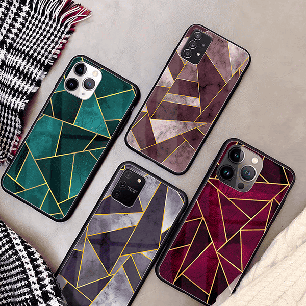 Geometric Marble Premium Metal Phone Case All Models