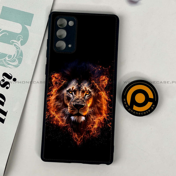 Samsung Galaxy Note 20 - Tiger 2.0 Design 7  - Premium Printed Glass soft Bumper shock Proof Case  CS-26180