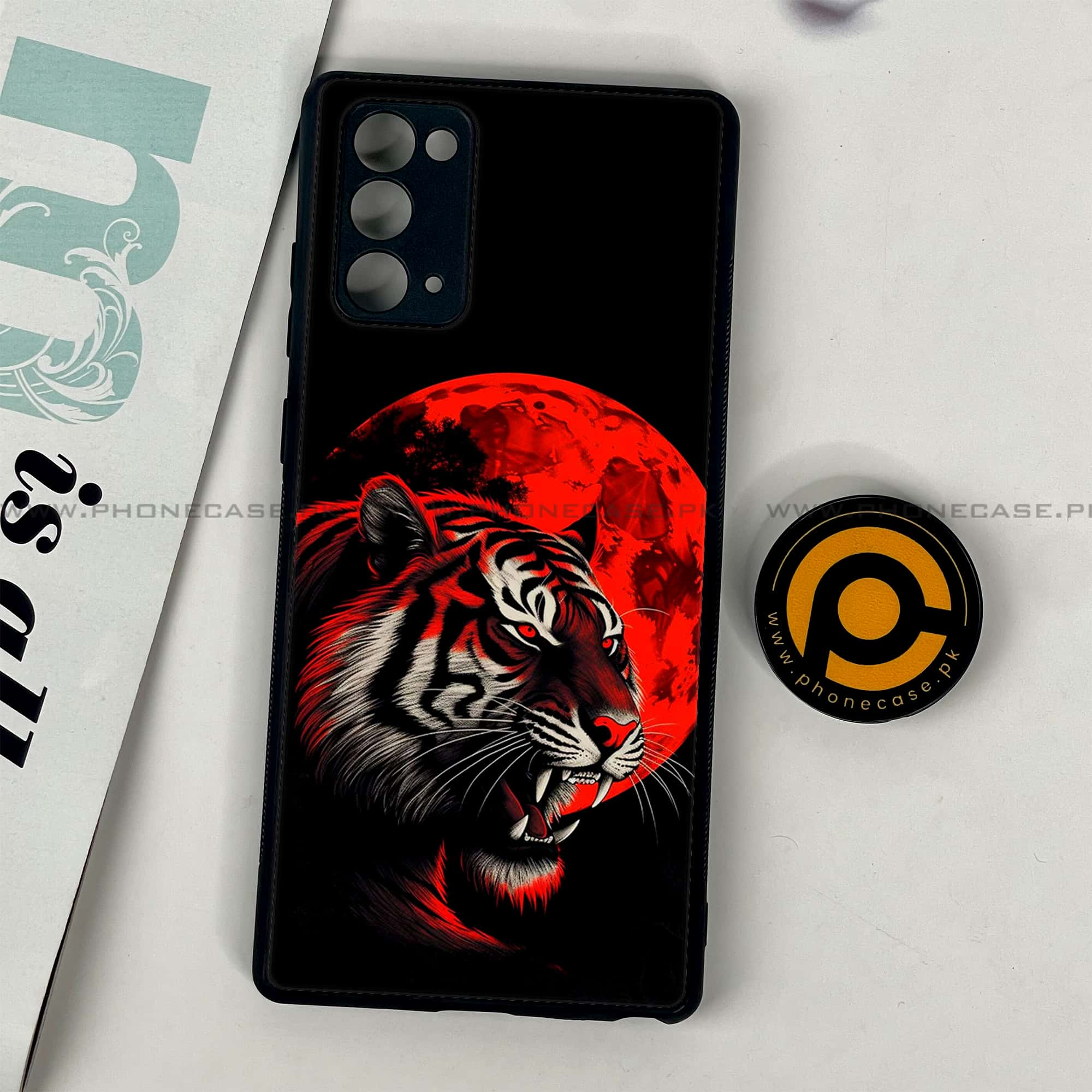 Samsung Galaxy Note 20 - Tiger 2.0 Series - Premium Printed Glass soft Bumper shock Proof Case