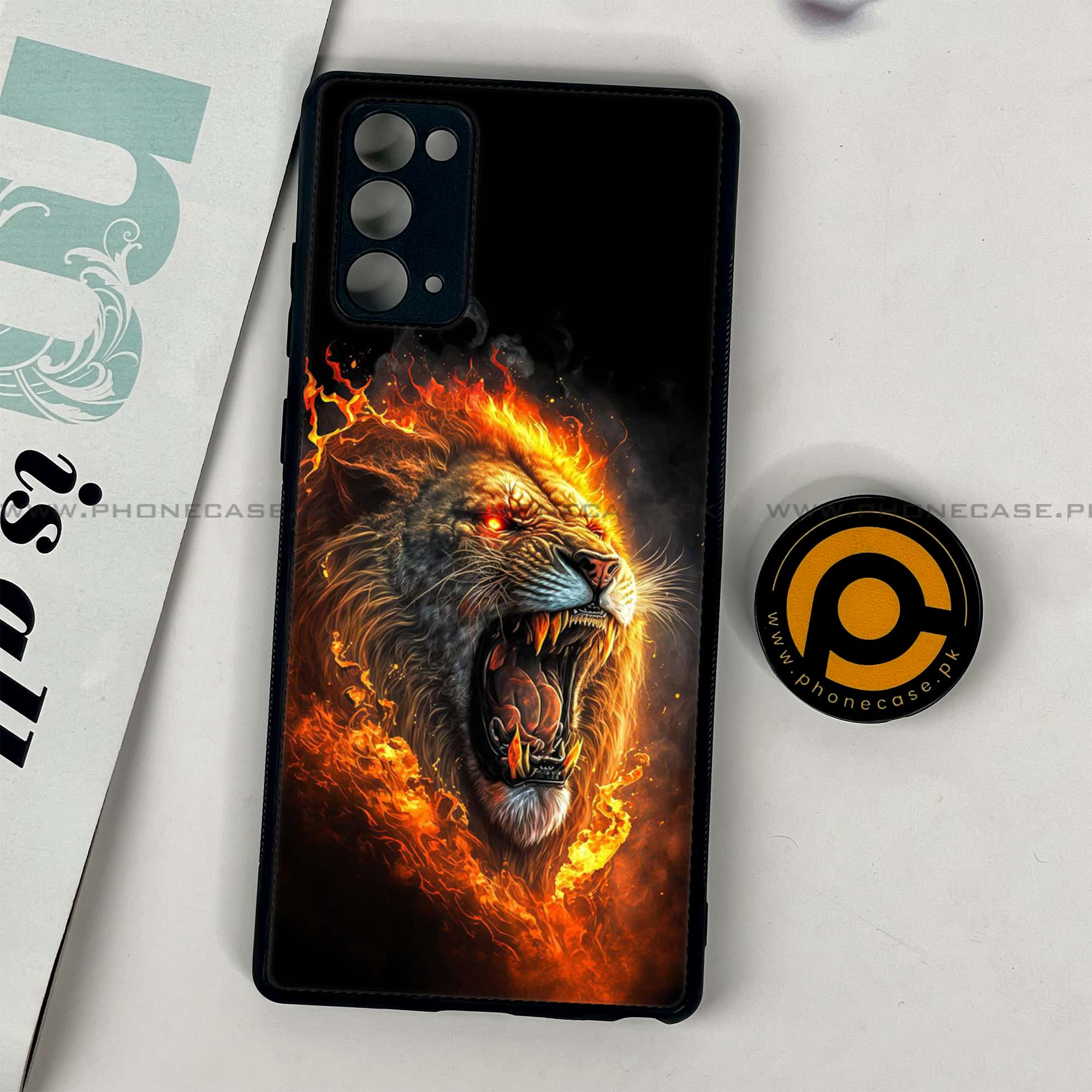 Samsung Galaxy Note 20 - Tiger 2.0 Series - Premium Printed Glass soft Bumper shock Proof Case