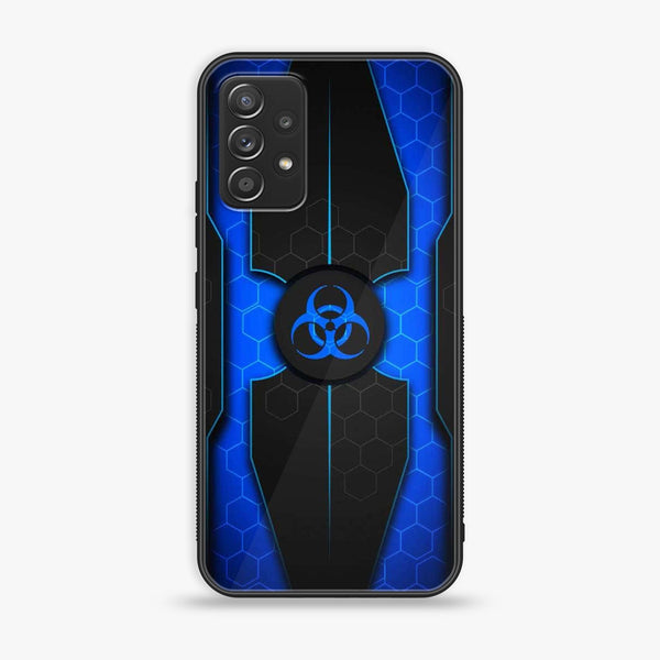 Samsung Galaxy A72 4G -  Biohazard Sign Design 1 - Premium Printed Glass soft Bumper shock Proof Case CS-19209