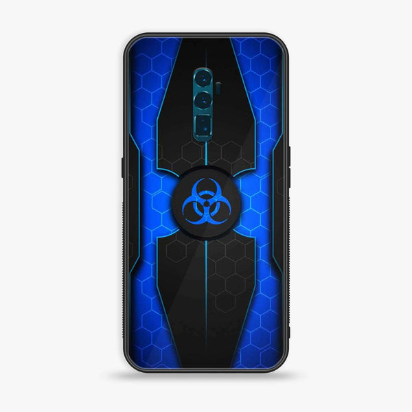 OPPO Reno 10x Zoom Biohazard Sign Series Premium Printed Glass soft Bumper shock Proof Case