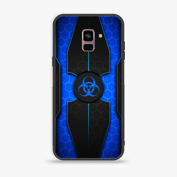 Samsung Galaxy A8+ (2018) - Biohazard Sign Series - Premium Printed Glass soft Bumper shock Proof Case