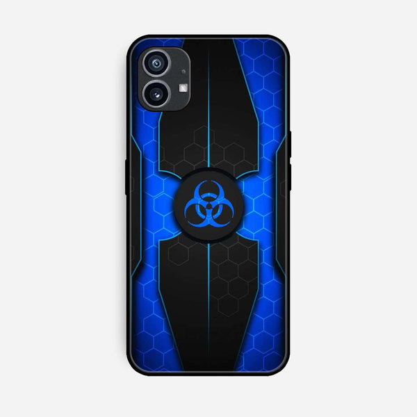 Nothing Phone (1) Biohazard Sign Series Premium Printed Glass soft Bumper shock Proof Case