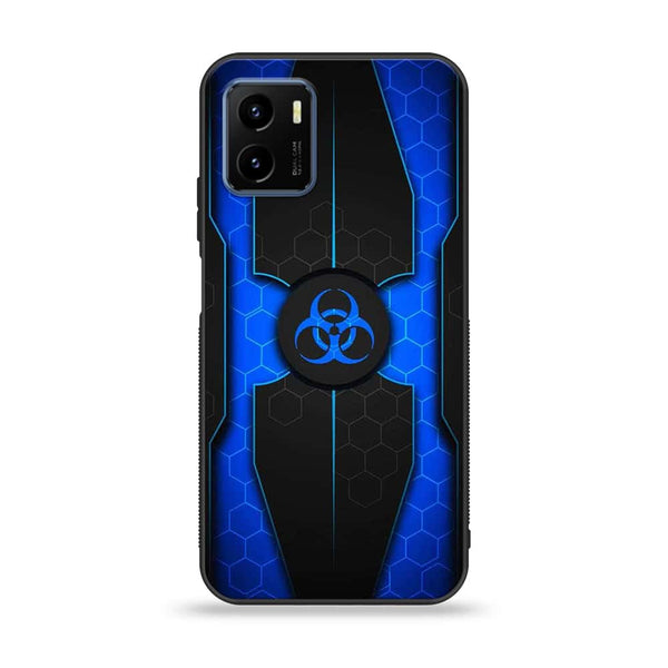 Vivo Y15c Blue Marble Series V 2.0 Premium Printed Glass soft Bumper shock Proof Case