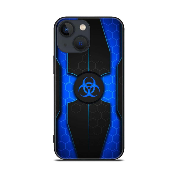 iPhone 14 Plus  - Biohazard Sign- Premium Printed Glass soft Bumper shock Proof Case