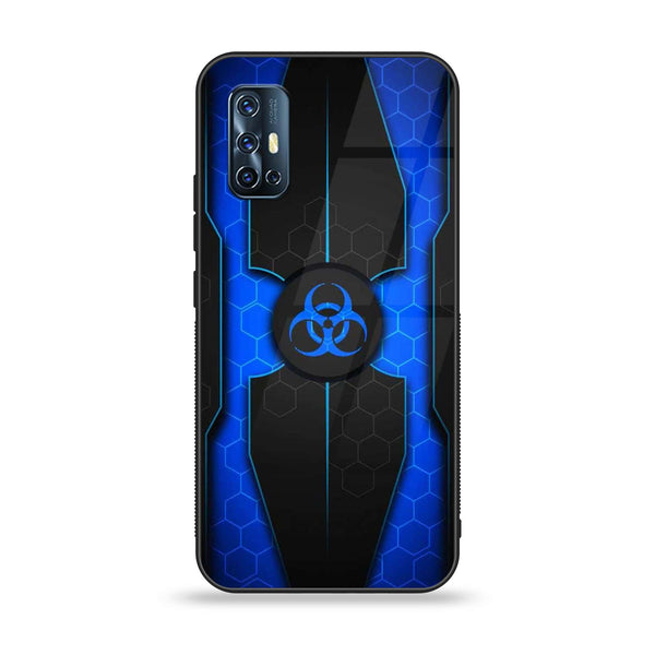 Vivo V17  - Biohazard Sign Series - Premium Printed Glass soft Bumper shock Proof Case