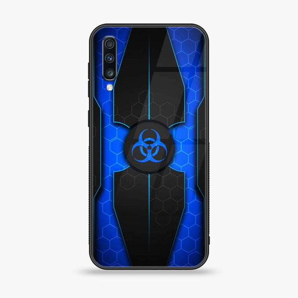 Samsung Galaxy A70 - Biohazard Sign Series - Premium Printed Glass soft Bumper shock Proof Case