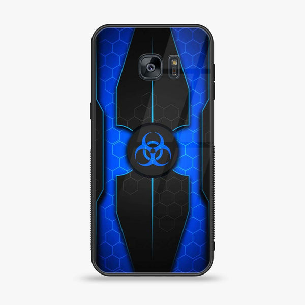Samsung Galaxy S7 - Biohazard Sign Series - Premium Printed Glass soft Bumper shock Proof Case