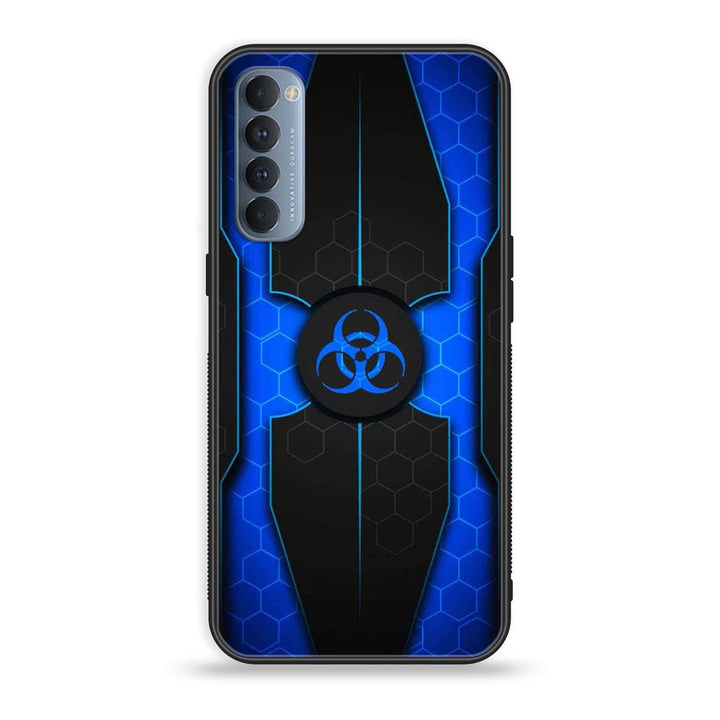 Oppo Reno 4 Pro 4G - Biohazard Sign Design 1 - Premium Printed Glass soft Bumper shock Proof Case CS-23417