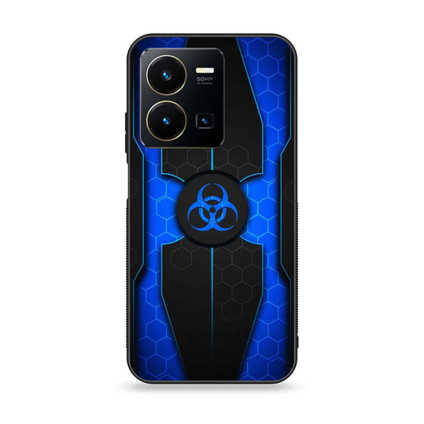Vivo Y35 - Biohazard Sign Design 1   - Premium Printed Glass soft Bumper shock Proof Case CS-32633