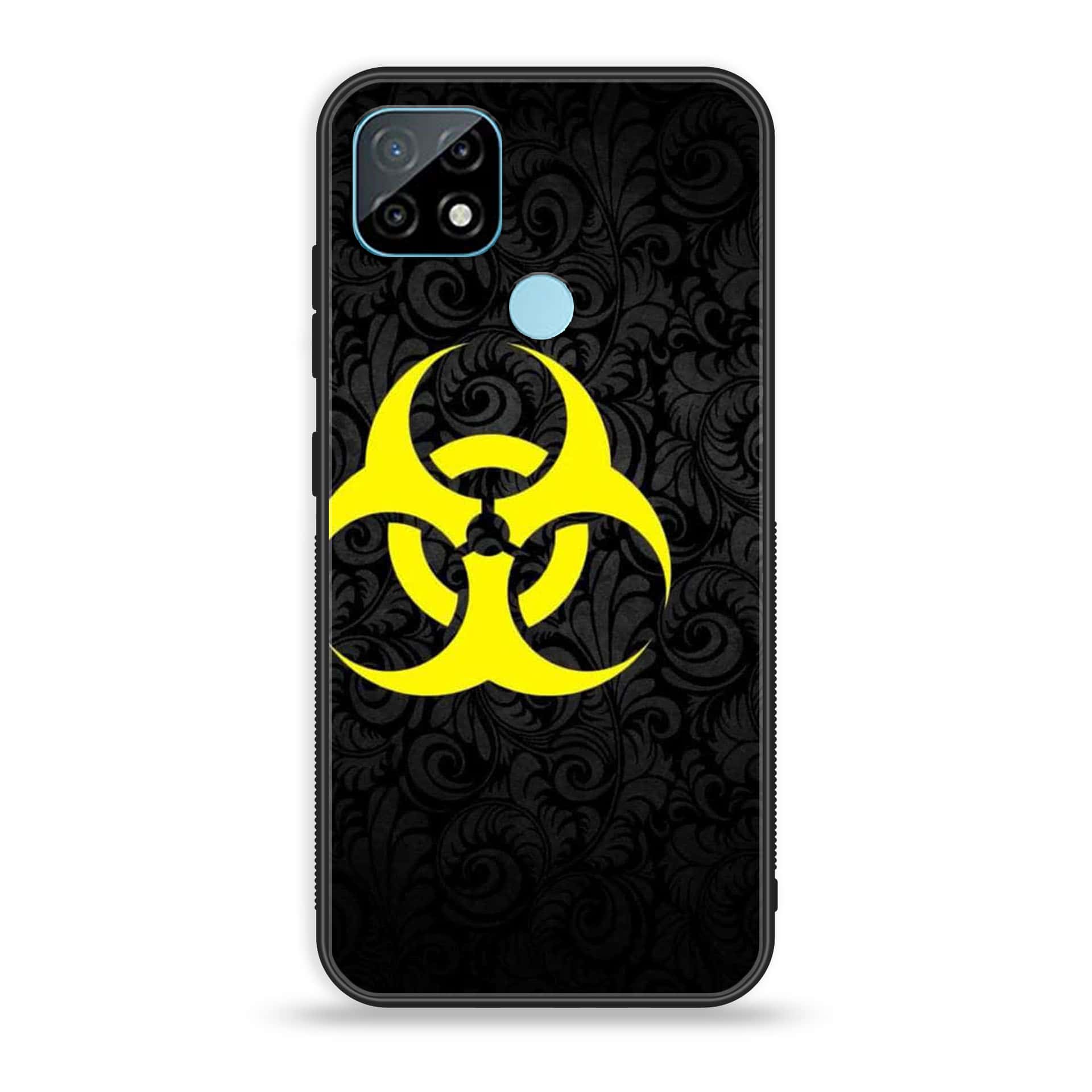 Realme C21 Biohazard Sign Series Premium Printed Glass soft Bumper shock Proof Case