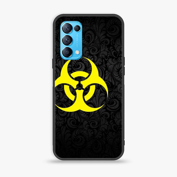Oppo Reno 5 -  Biohazard Sign  Design 10 -  Premium Printed Glass soft Bumper shock Proof Case CS-25871