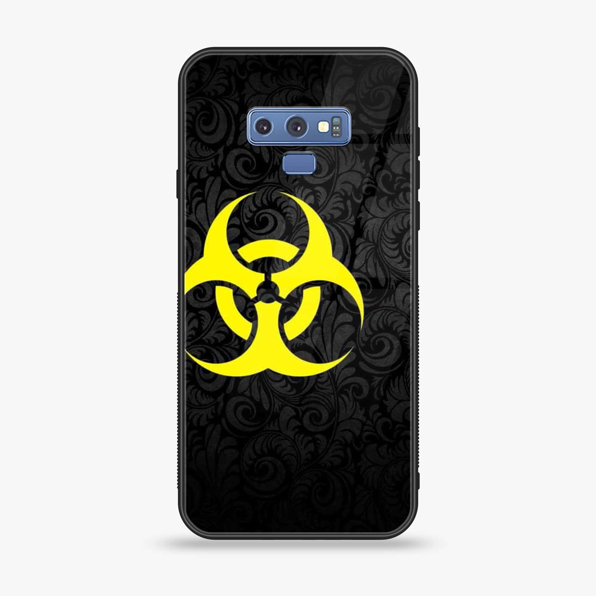 Samsung Galaxy Note 9 - Biohazard Sign Series - Premium Printed Glass soft Bumper shock Proof Case