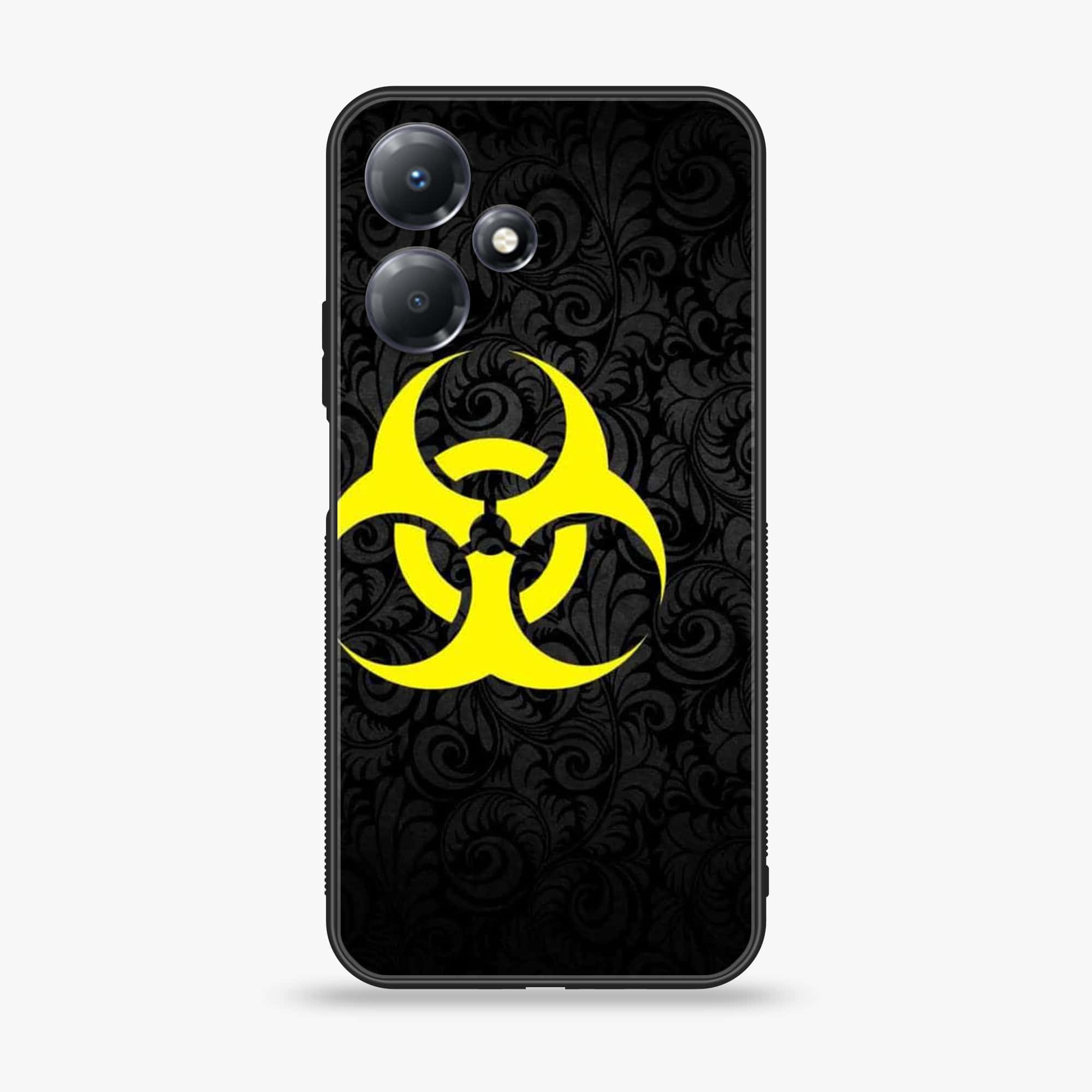Infinix Hot 30 Play - Biohazard Sign Series - Premium Printed Glass soft Bumper shock Proof Case