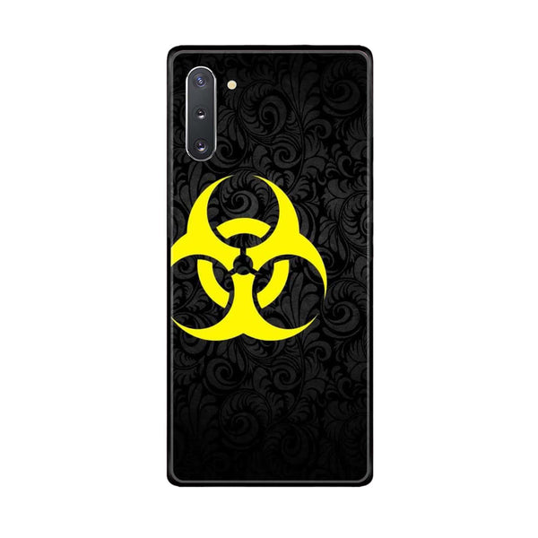 Samsung Galaxy Note 10 Biohazard Sign Premium Printed Glass soft Bumper shock Proof Case