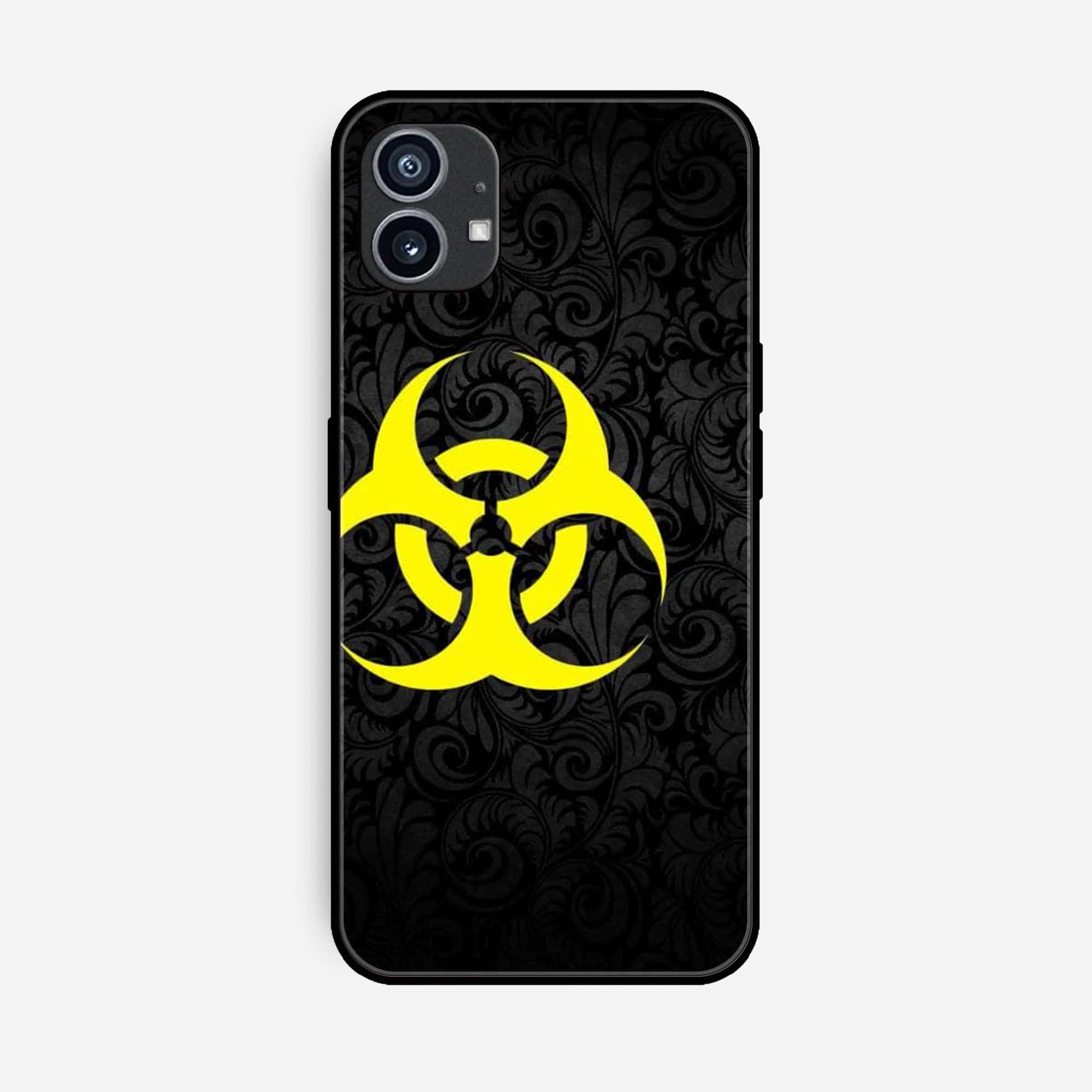 Nothing Phone (1) Biohazard Sign Series Premium Printed Glass soft Bumper shock Proof Case