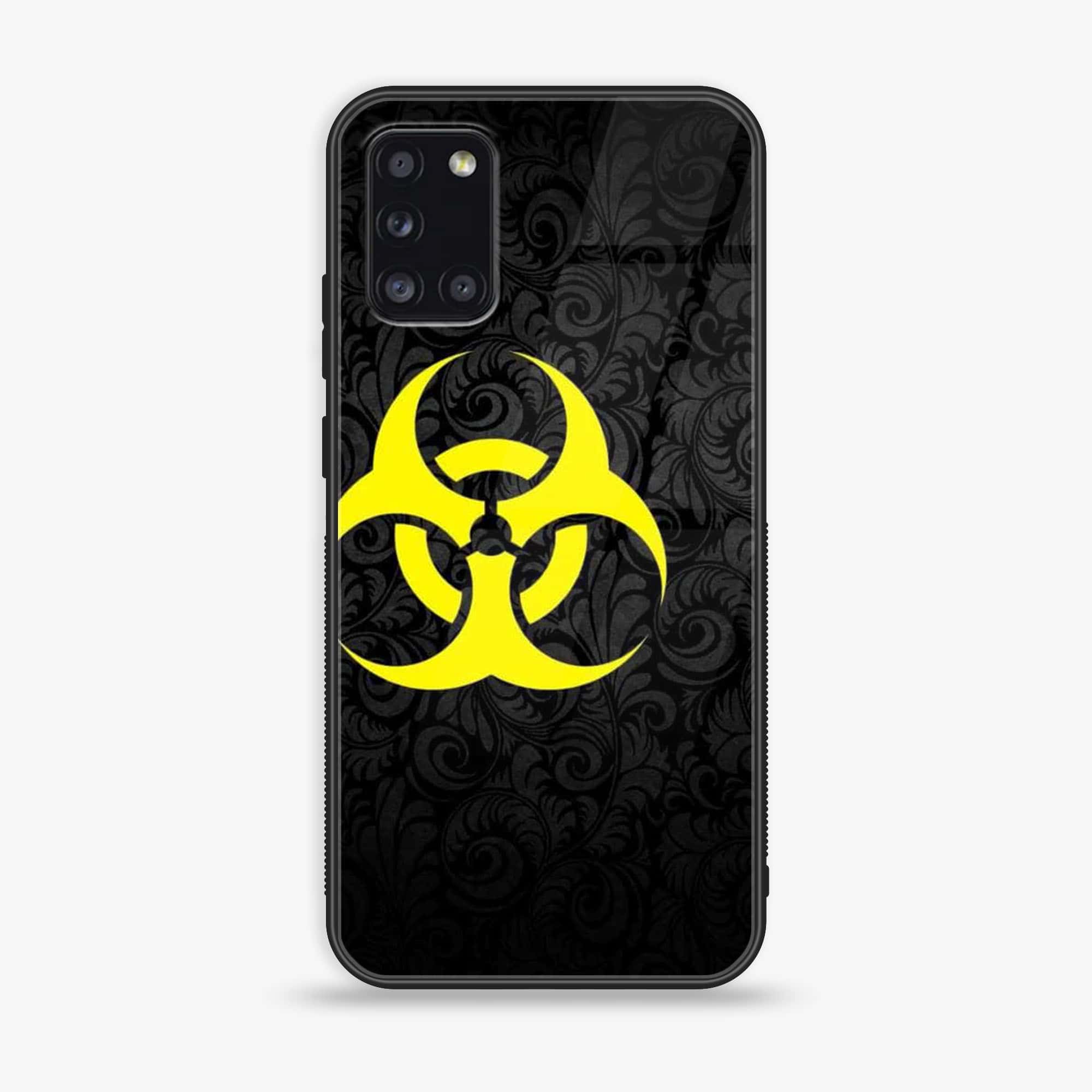 Samsung Galaxy A31 - Biohazard Sign Series - Premium Printed Glass soft Bumper shock Proof Case