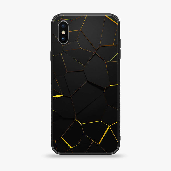 iPhone XS Max - 3D Design 3 - Premium Printed Glass soft Bumper shock Proof Case  CS-26709