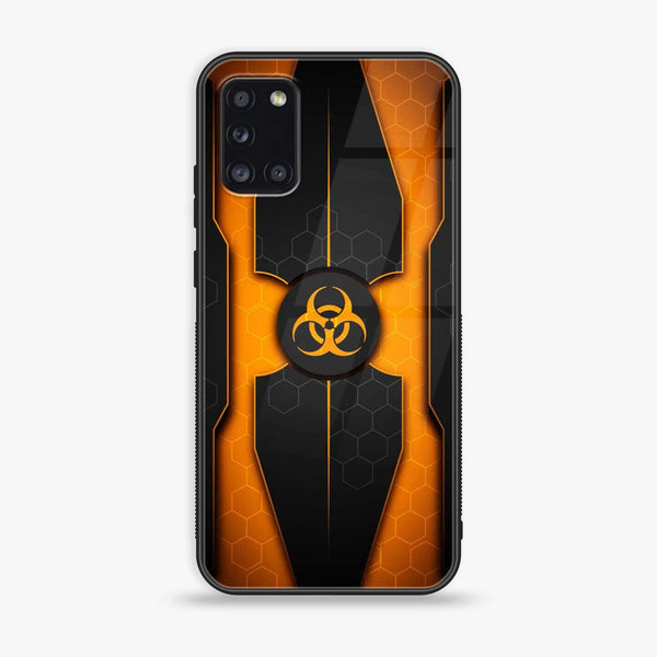 Samsung Galaxy A31 - Biohazard Sign Design 2 - Premium Printed Glass soft Bumper shock Proof Case CS-18691