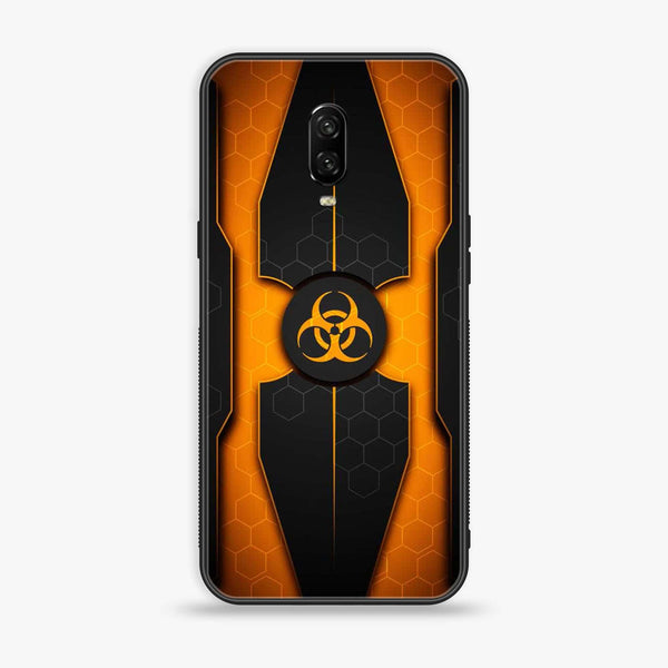 OnePlus 6T - Biohazard Sign Design 2- Premium Printed Glass soft Bumper shock Proof Case CS-11370