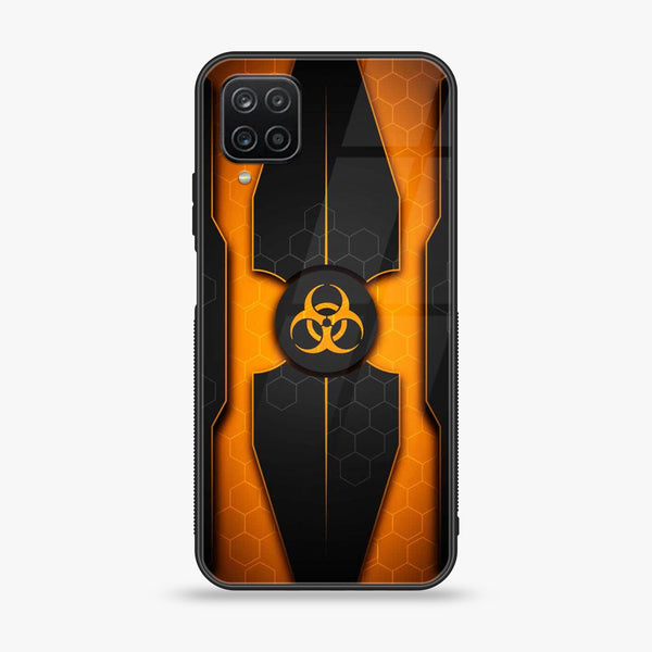 Samsung Galaxy A12 / A12 Nacho - Biohazard Sign Design 2- Premium Printed Glass soft Bumper shock Proof Case CS-12294