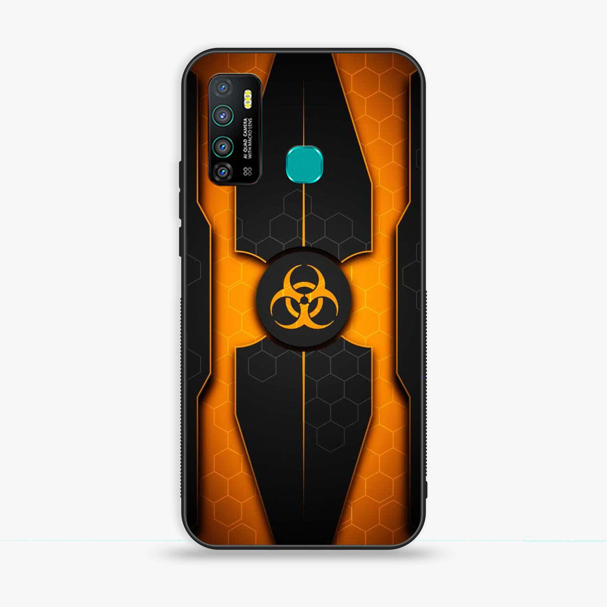 Infinix Hot 9 - Biohazard Sign Series - Premium Printed Glass soft Bumper shock Proof Case