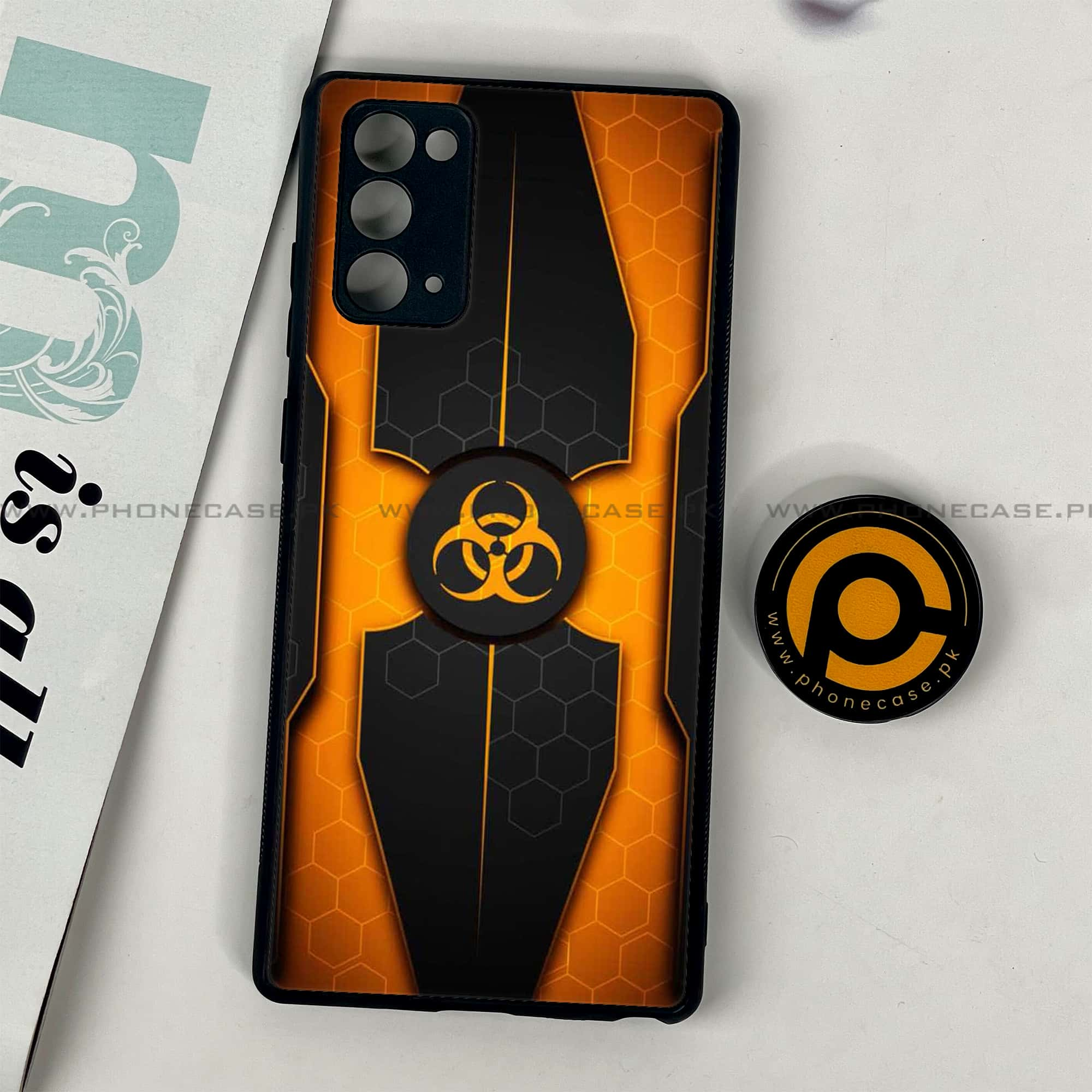 Samsung Galaxy Note 20 - Biohazard Sign Series - Premium Printed Glass soft Bumper shock Proof Case