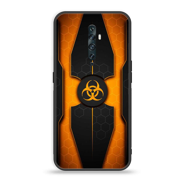 Oppo Reno 2Z - Biohazard Sign Design 2 - Premium Printed Glass soft Bumper shock Proof Case CS-18520