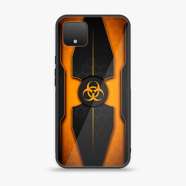 Google Pixel 4 - Biohazard Sign Design 2 - Premium Printed Glass soft Bumper shock Proof Case CS-22180