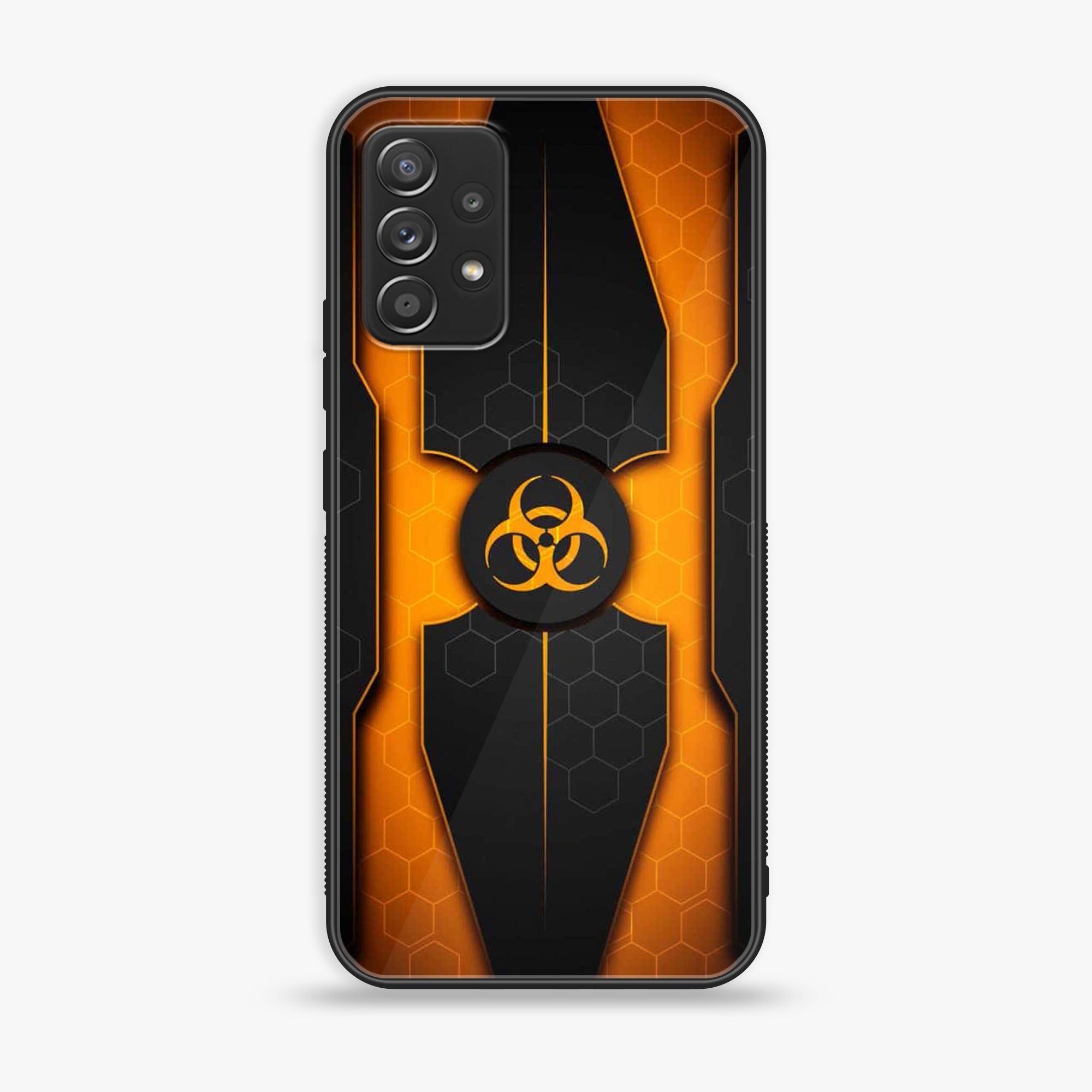 Samsung Galaxy A72 4G -  Biohazard Sign Series - Premium Printed Glass soft Bumper shock Proof Case