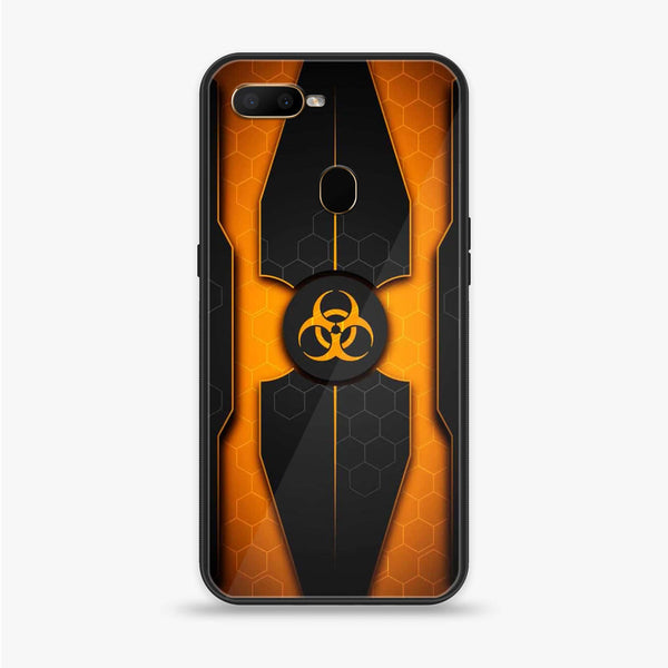 OPPO F9 PRO / F9 / A5s / A7  - Biohazard Sign Design 2  - Premium Printed Glass soft Bumper shock Proof Case  CS-26634