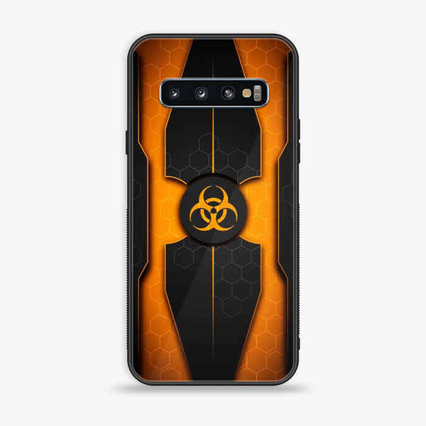 Samsung Galaxy S10 - Biohazard Sign Design 2- Premium Printed Glass soft Bumper shock Proof Case CS-44451