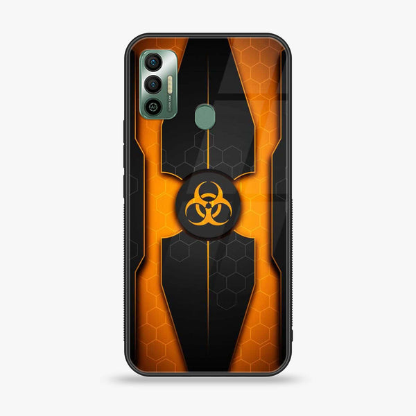 Tecno Spark 7 Biohazard Sign Design 2  Premium Printed Glass soft Bumper shock Proof Case CS-24526