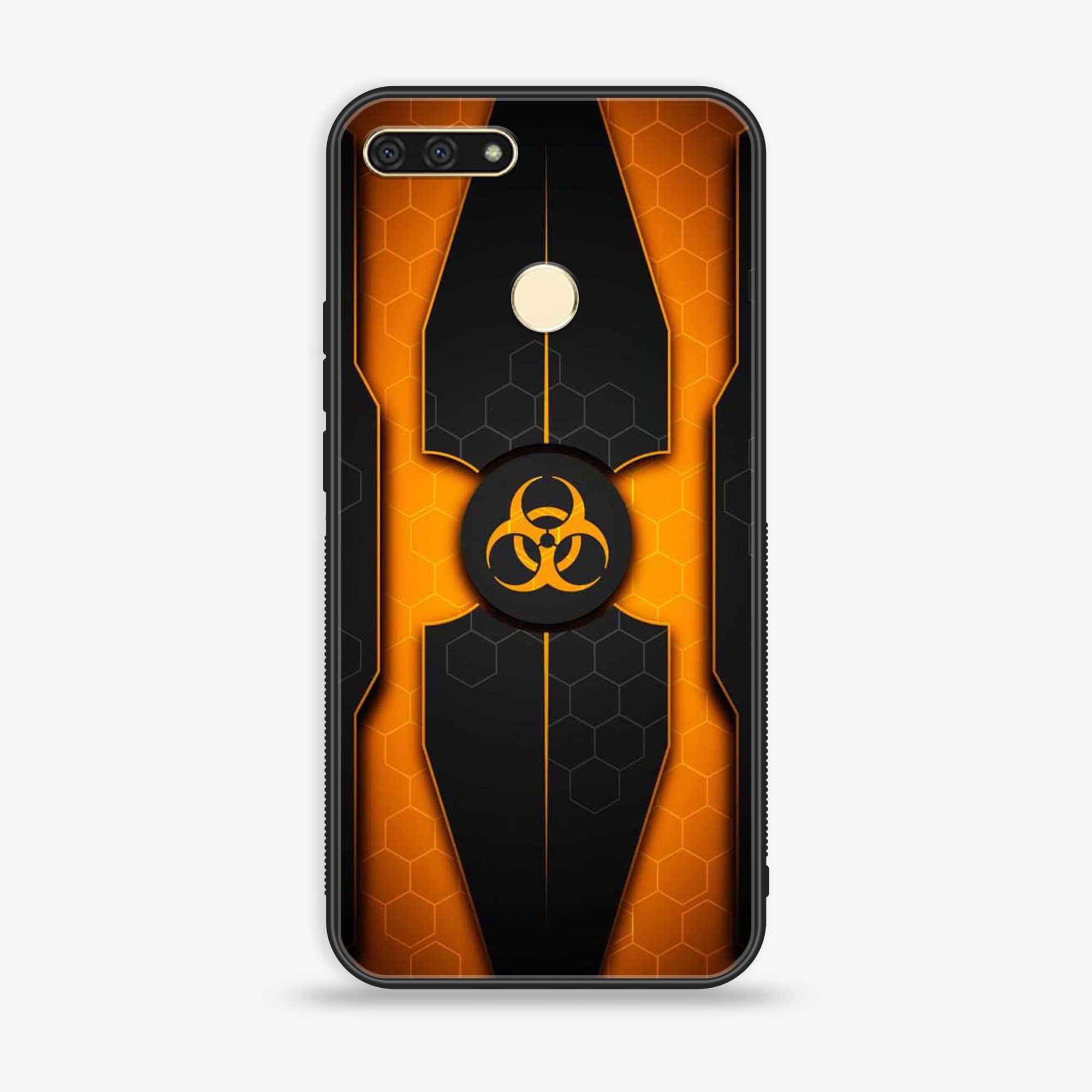 Huawei Y6 2018/Honor Play 7A - Biohazard Sign Series - Premium Printed Glass soft Bumper shock Proof Case