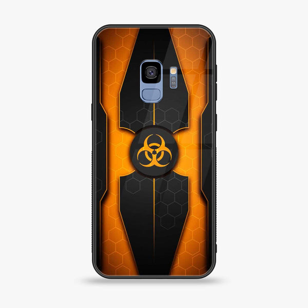 Galaxy S9 - Biohazard Sign Design 2 - Premium Printed Glass soft Bumper shock Proof Case CS-22127