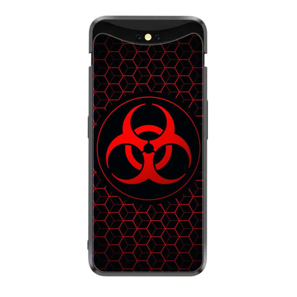 Oppo Find X - Biohazard Sign Design 8 - Premium Printed Glass soft Bumper shock Proof Case CS-35559
