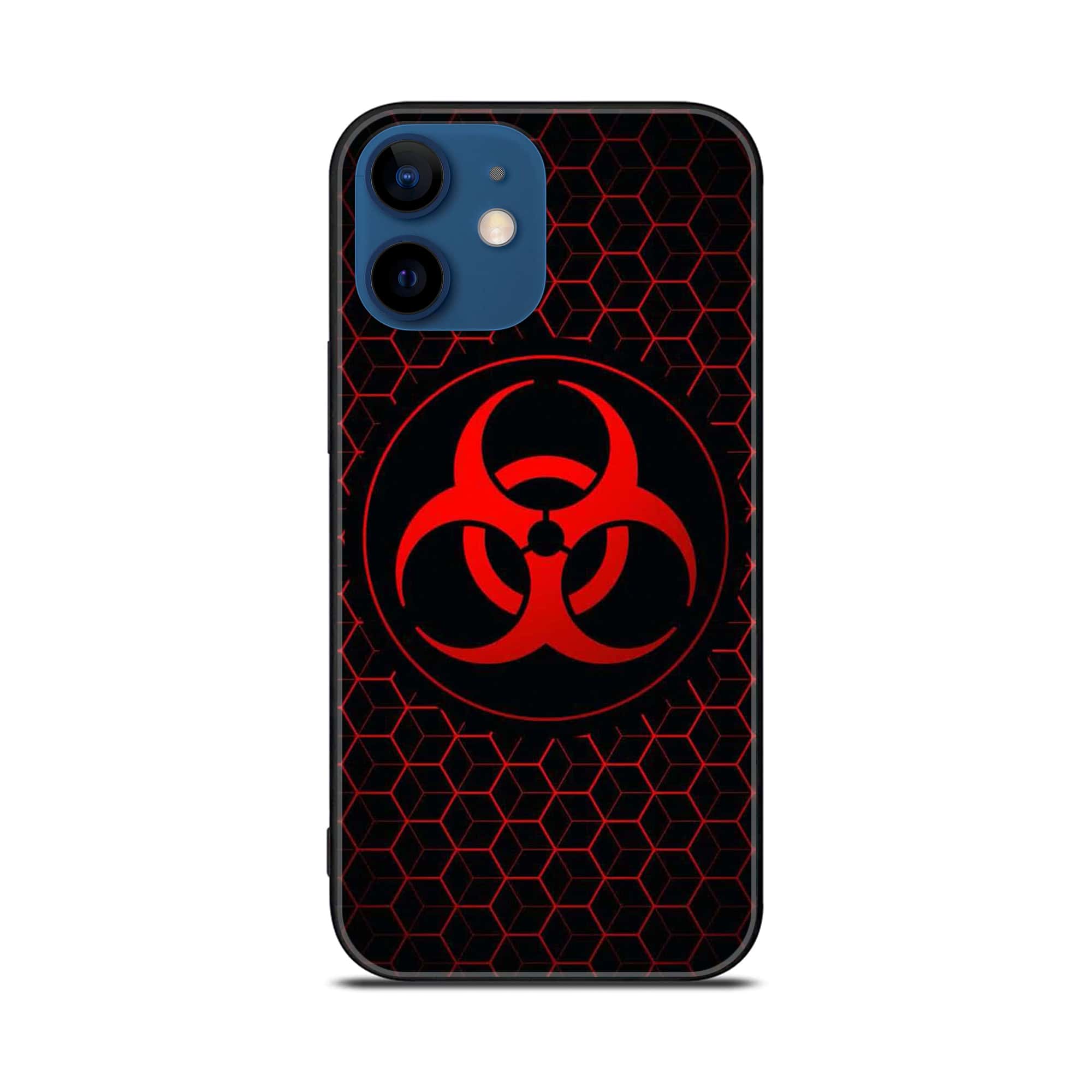 iPhone 12 Biohazard Sign  Premium Printed Glass soft Bumper shock Proof Case