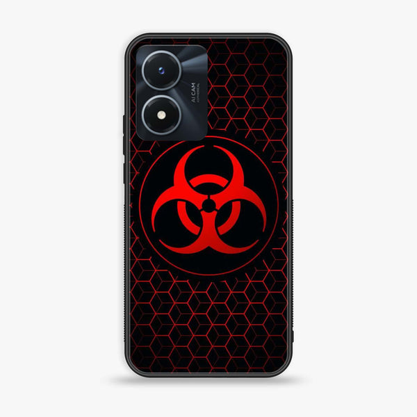 Vivo Y02s - Biohazard Sign Design 8 - Premium Printed Glass soft Bumper shock Proof Case CS-13577