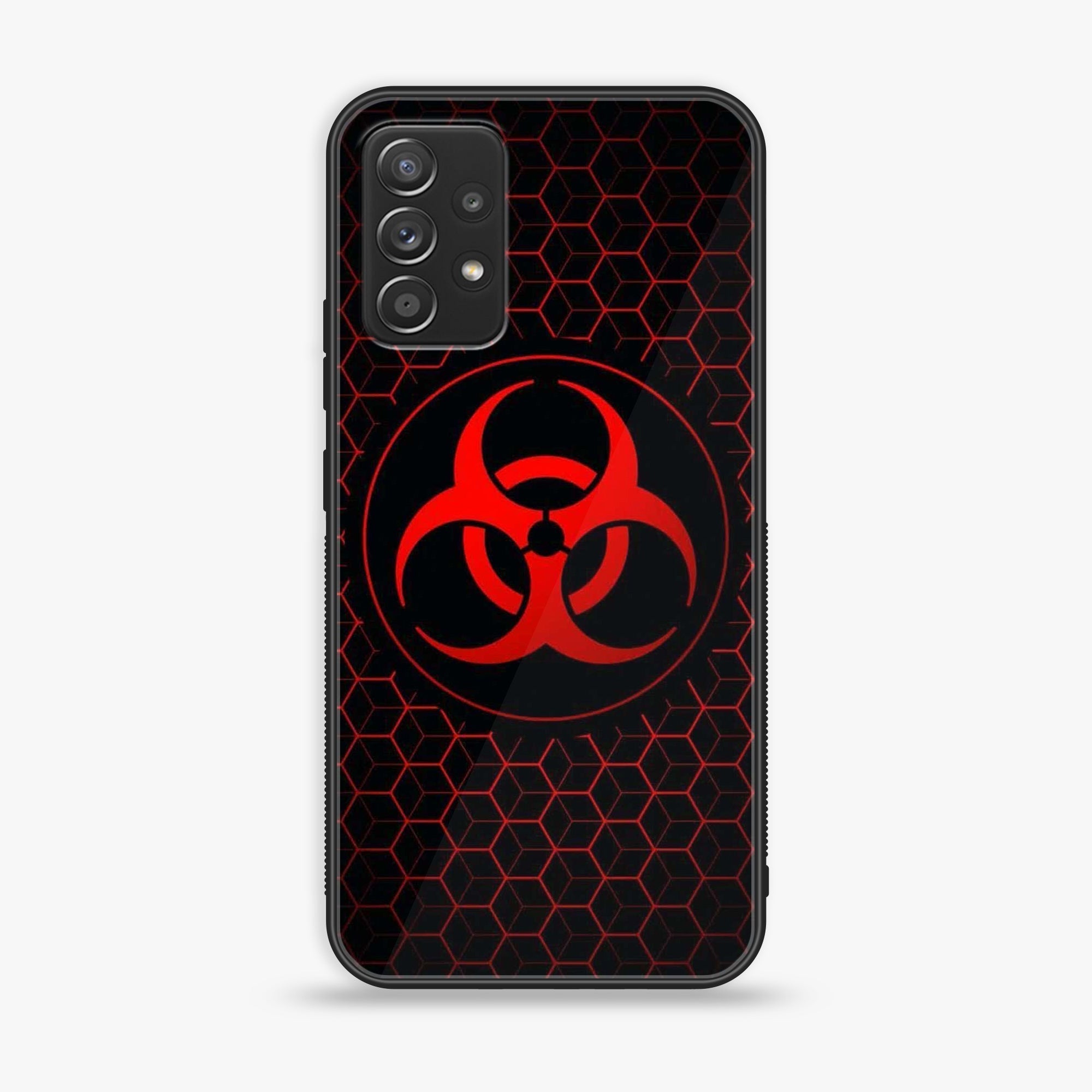 Samsung Galaxy A72 4G -  Biohazard Sign Series - Premium Printed Glass soft Bumper shock Proof Case