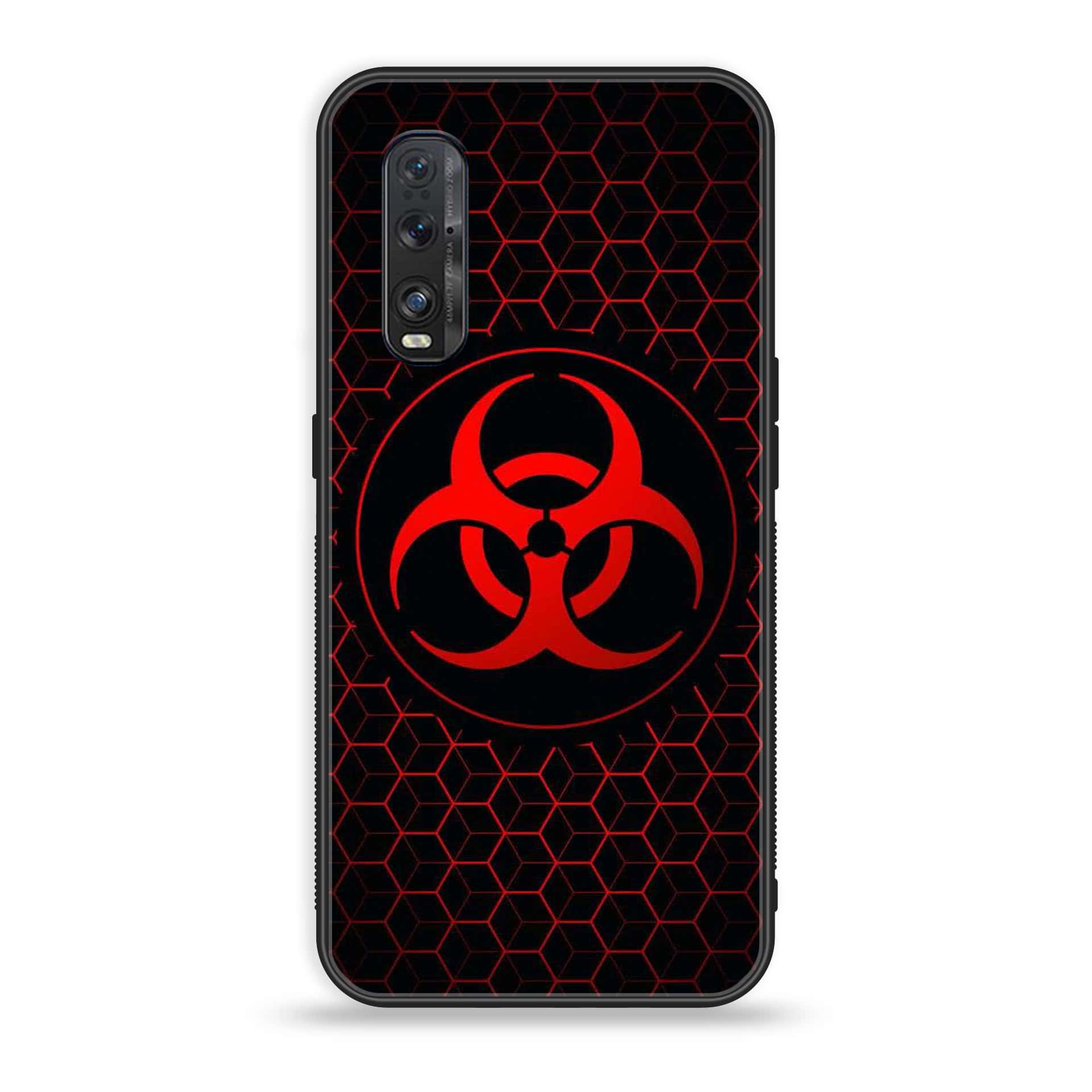 Oppo Find X2 - Biohazard Sign Series - Premium Printed Glass soft Bumper shock Proof Case