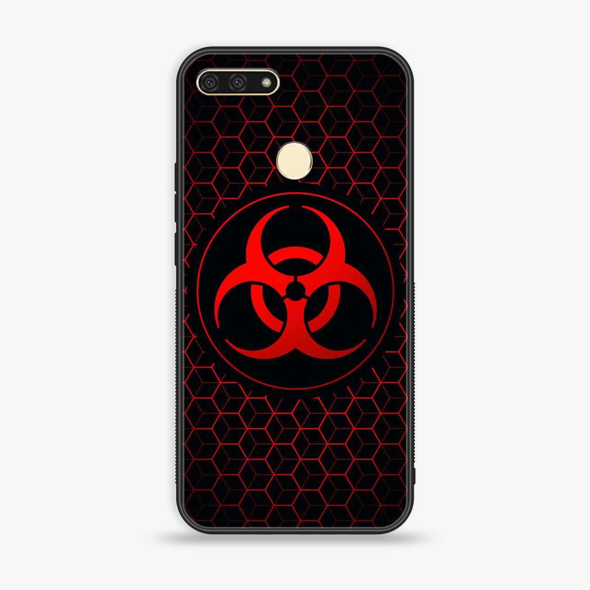 Huawei Y6 2018/Honor Play 7A - Biohazard Sign Series - Premium Printed Glass soft Bumper shock Proof Case